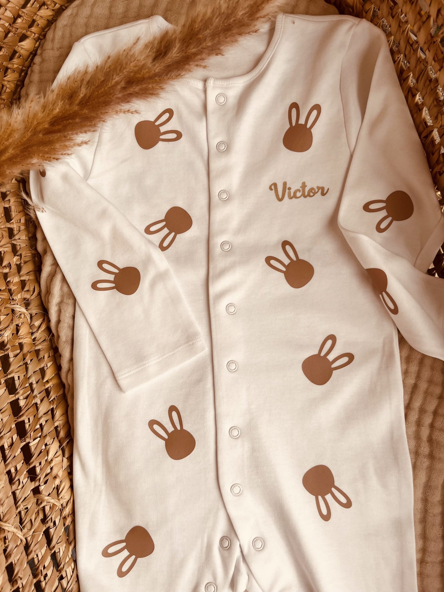 Gepersonaliseerde konijnenpyjama