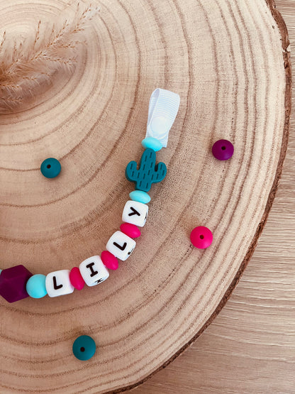 Rose cactus pacifier attachment