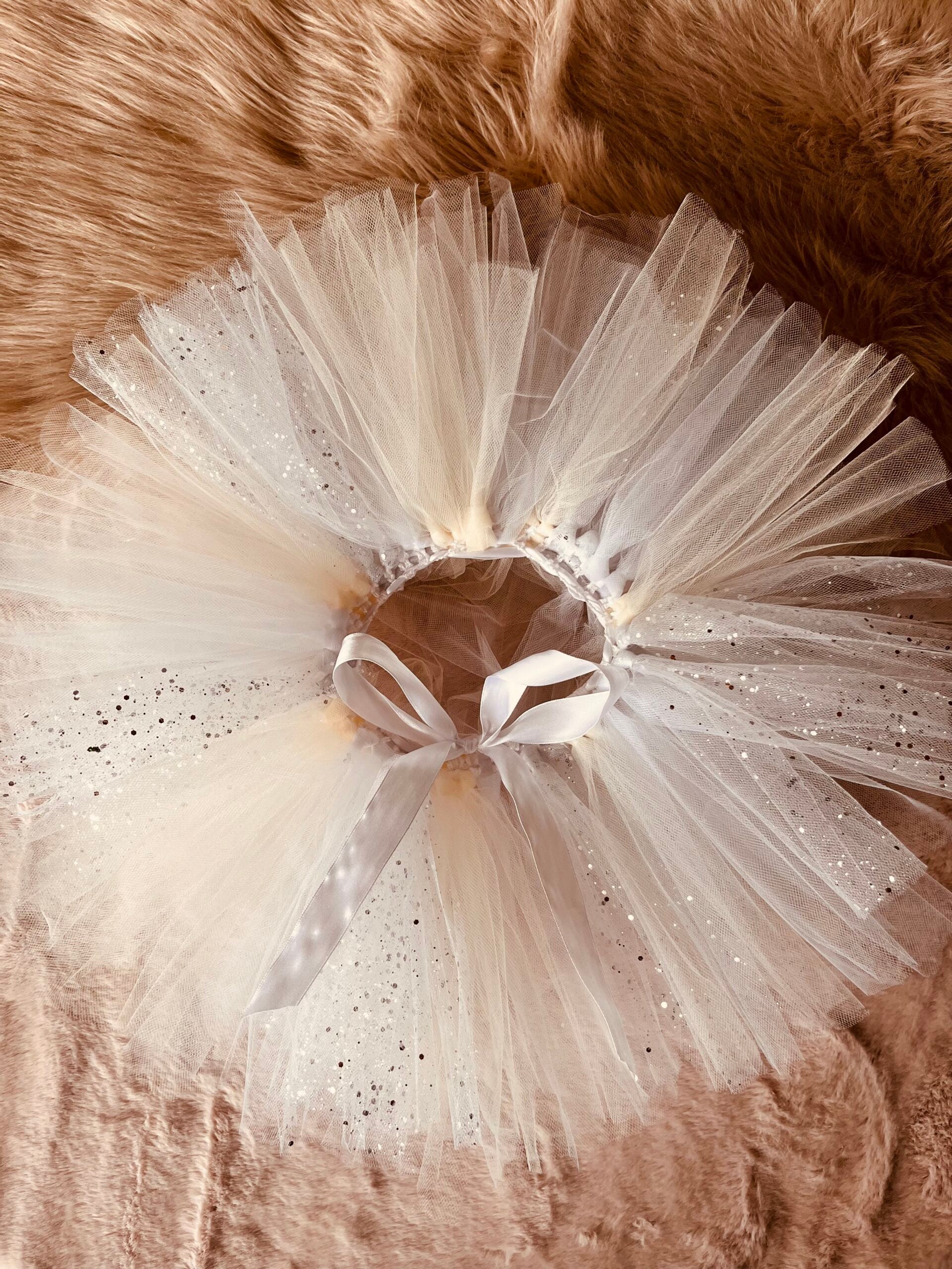 Tutu bébé enfant beige blanc