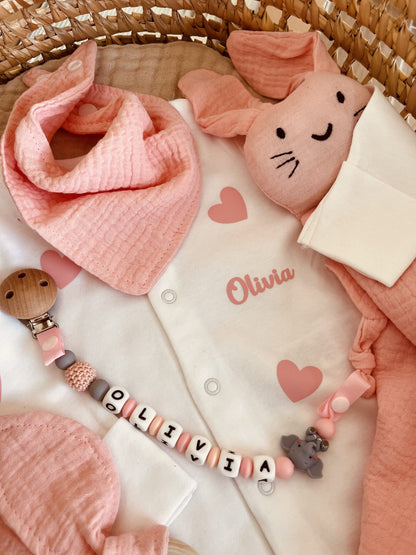 Coffret bébé coeur rose