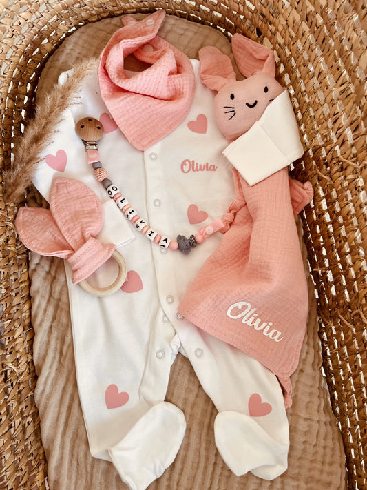 Coffret bébé coeur rose