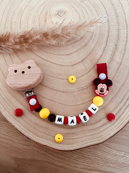 Personalisierte Schnullerkette Micky
