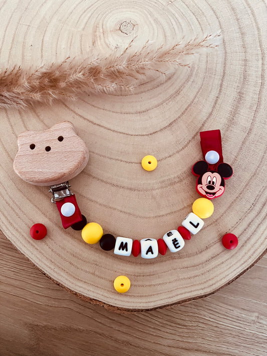 Attache tétine Mickey personnalisé