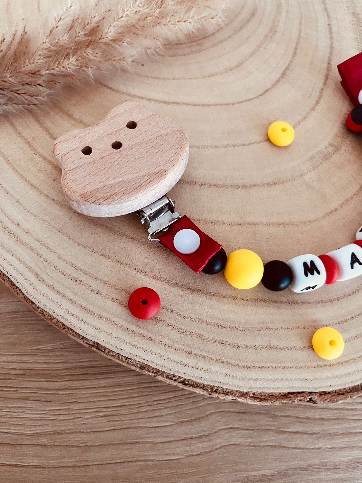 Personalisierte Schnullerkette Micky