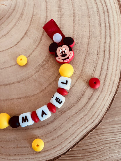 Personalisierte Schnullerkette Micky