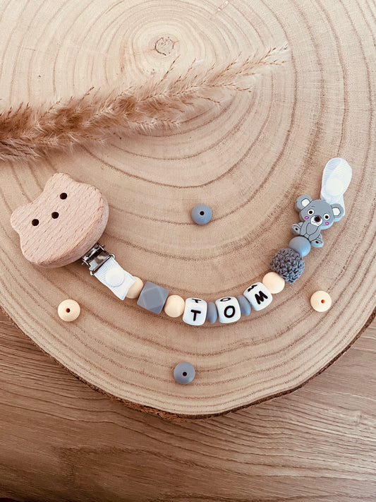 Attache tétine personnalisé koala