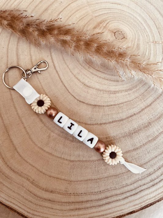 Porte-clés personnalisés en perles de silicone
