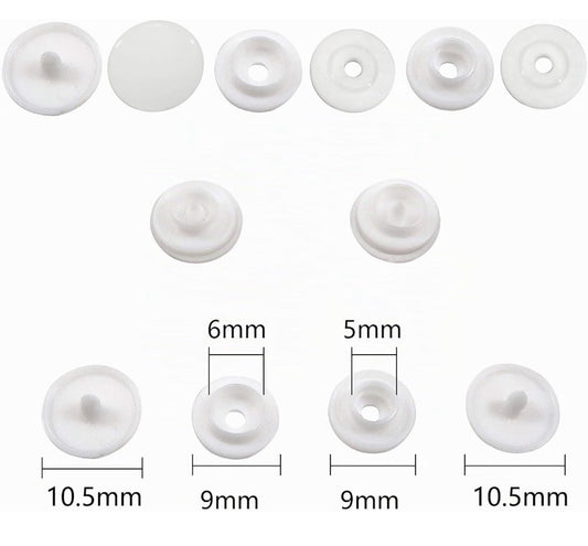Boutons pressions plastiques T3