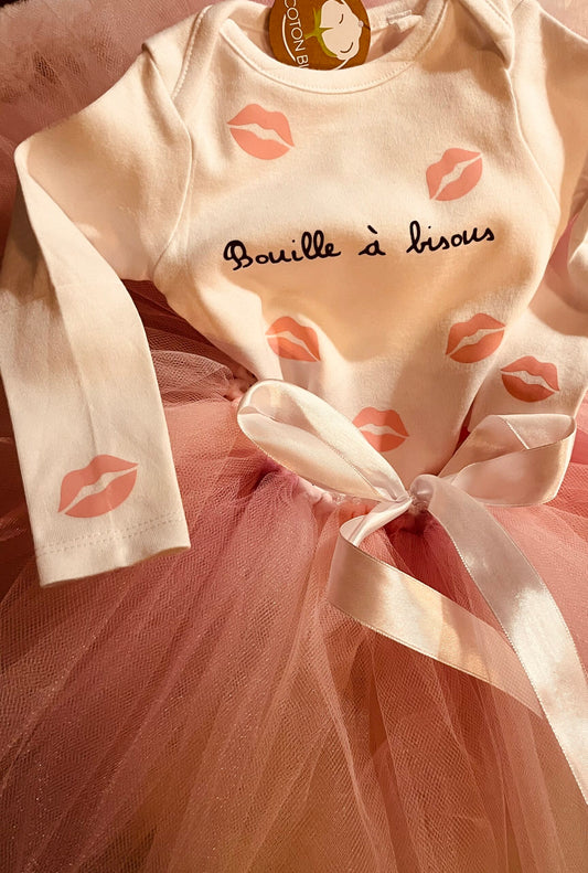 Ensemble tutu bébé rose