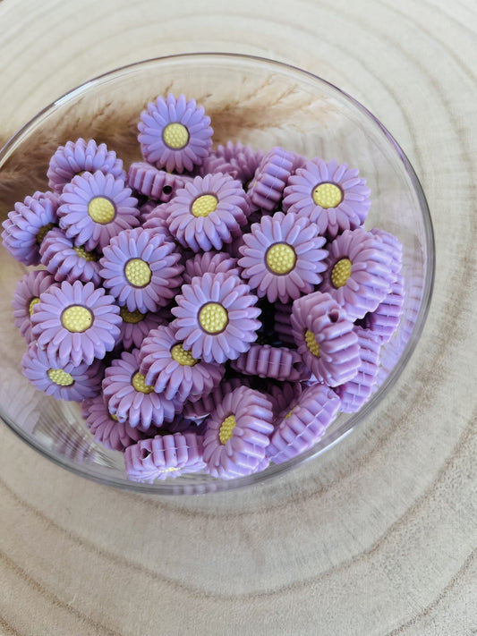 Marguerite Parme Silikonperle