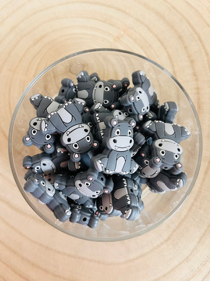 Perle silicone Hippopotame