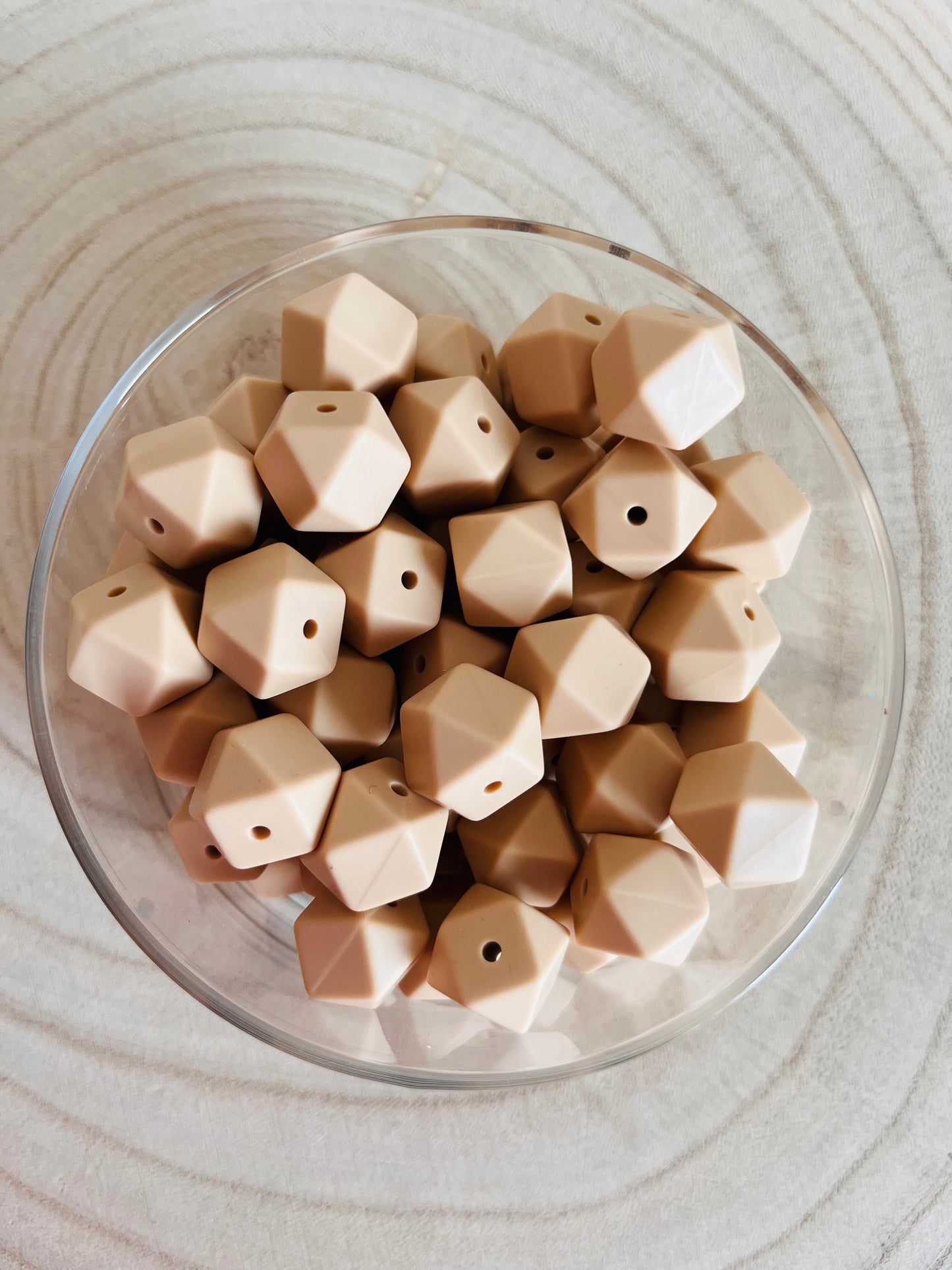 Perle  silicone hexagonale 14 mm
