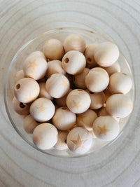 Perle bois étoile