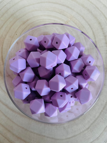 Perle  silicone hexagonale 14 mm
