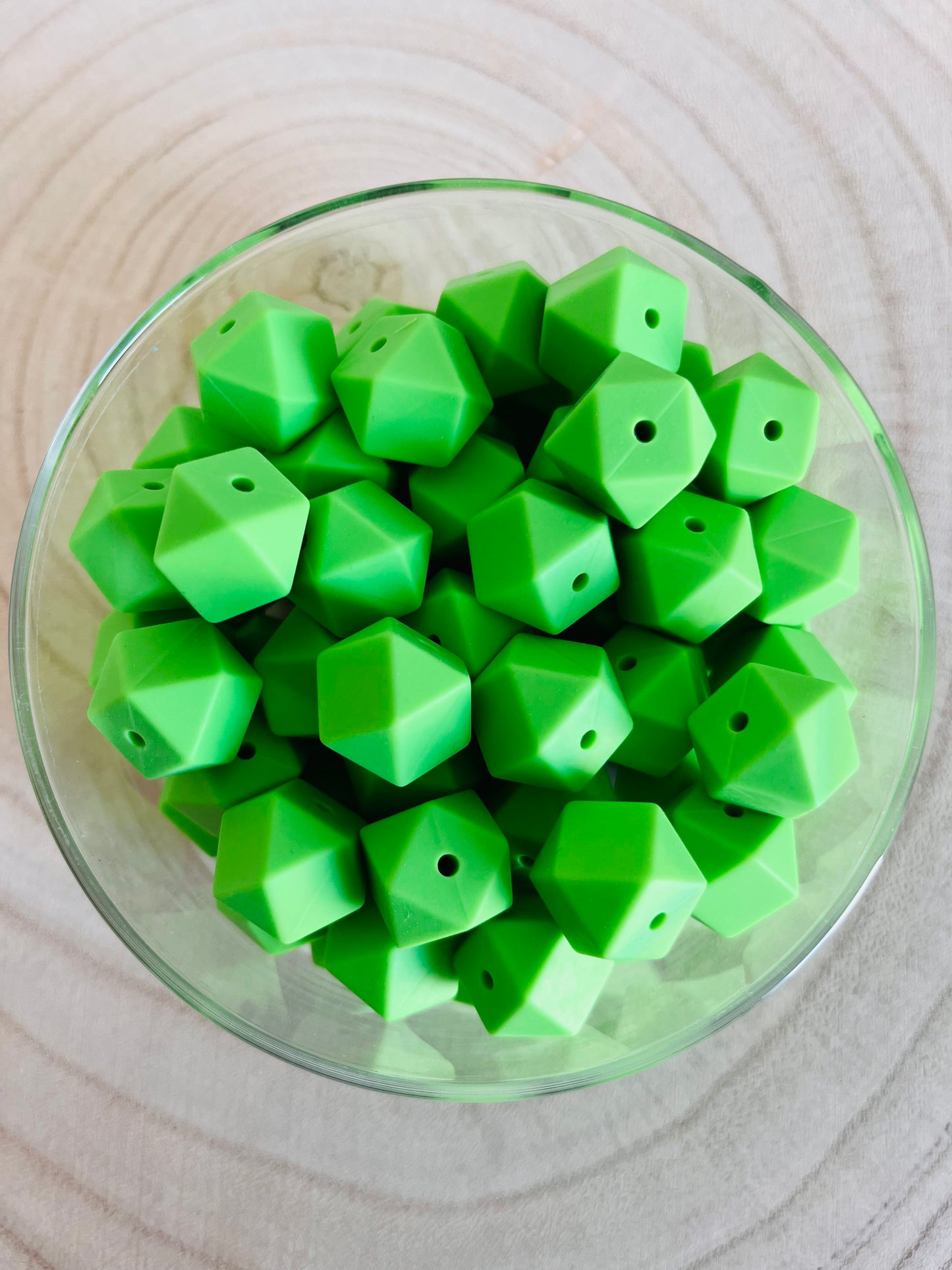Perle  silicone hexagonale 14 mm