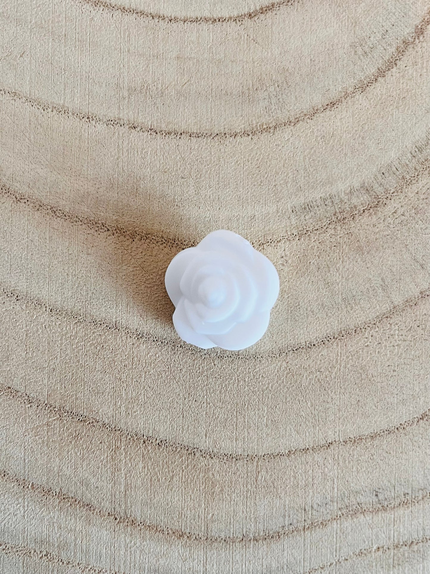 Perle silicone rose blanche
