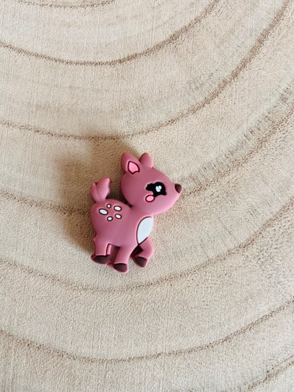 Perle silicone Biche rose