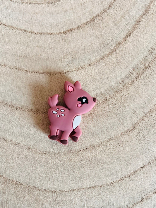 Perle silicone Biche rose
