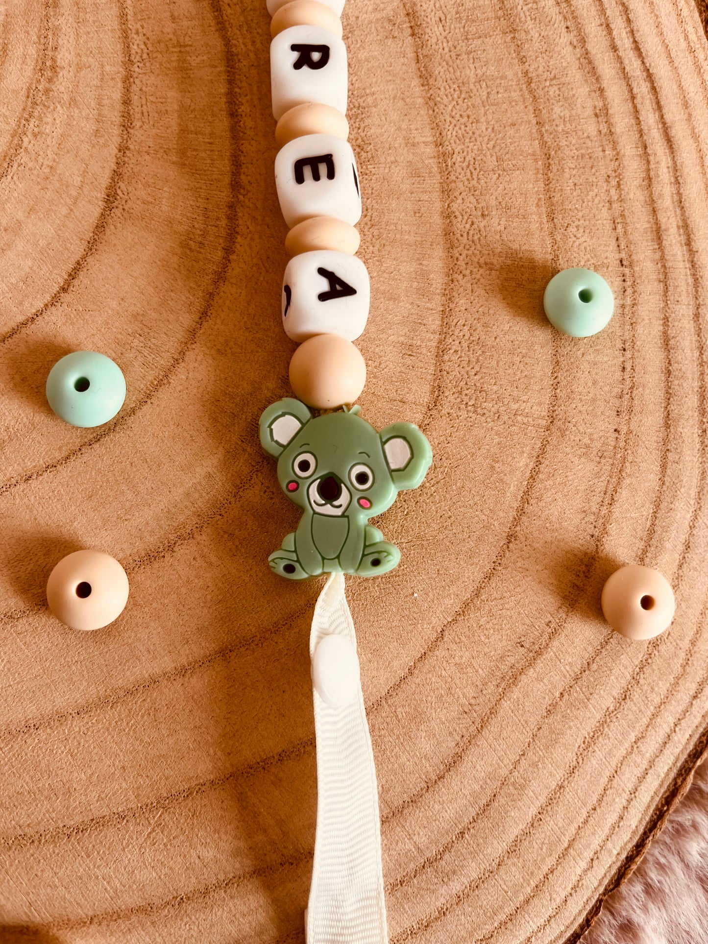 Portaciuccio Personalizzata Koala Verde Pastello