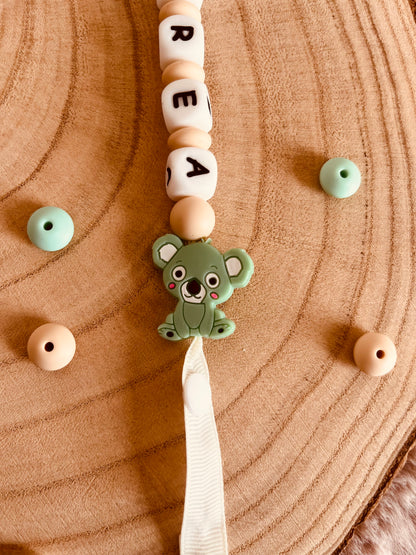 Portaciuccio Personalizzata Koala Verde Pastello
