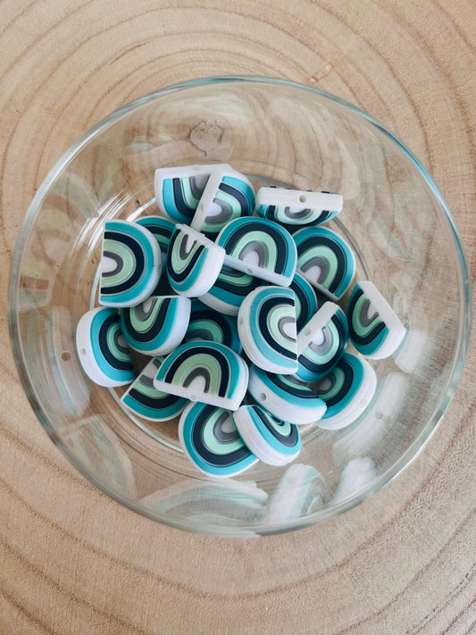 Perle silicone arc en ciel