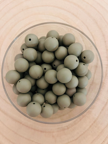 Perle silicone ronde 15mm