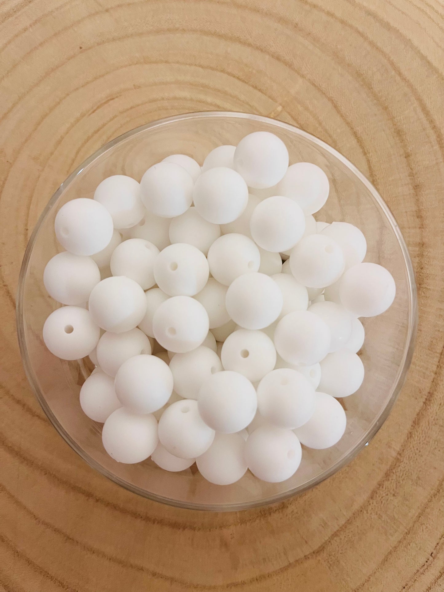 Perle silicone ronde 15mm