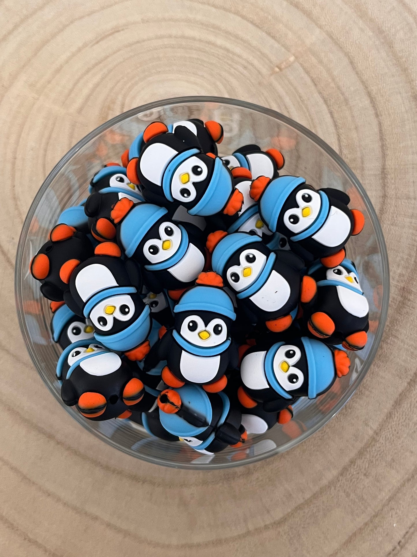 Perle silicone Pingouin 3D