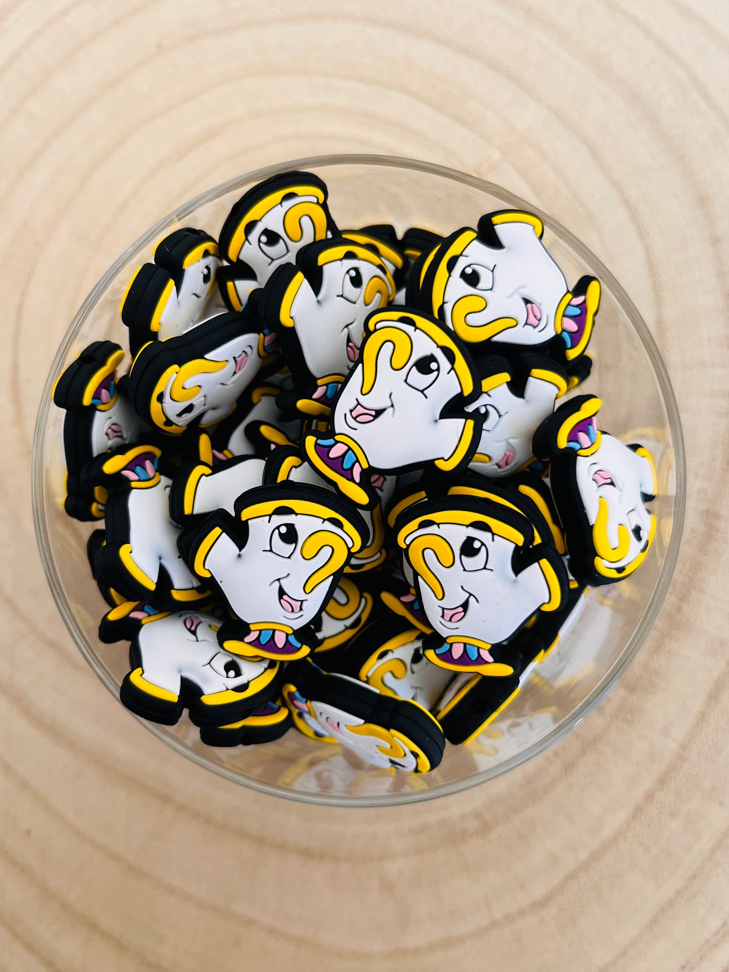 Perle silicone la belle et la bête