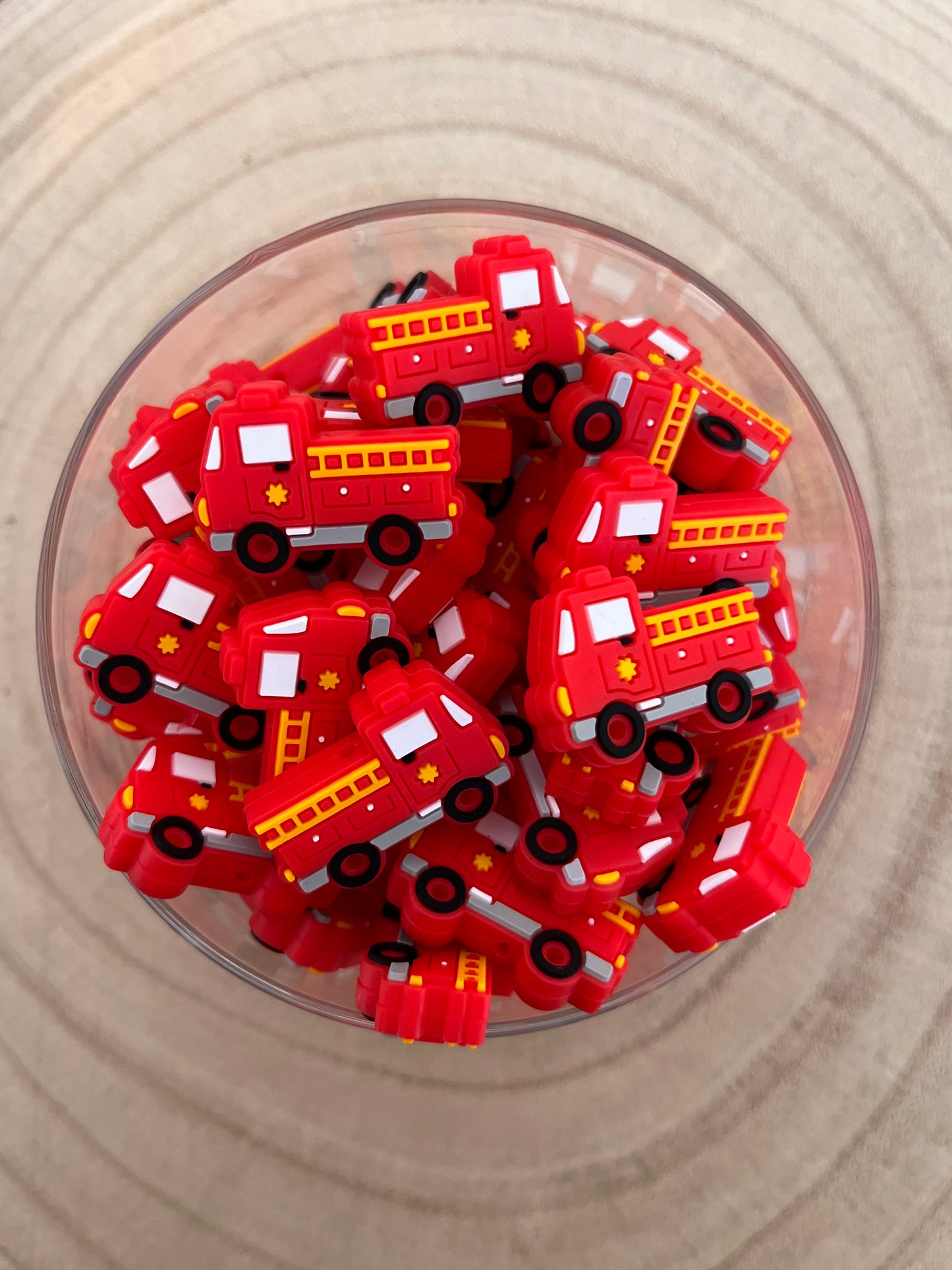 🚒 Perle Silicone Camion de Pompiers