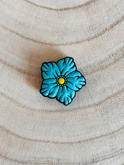 Perle Silicone Fleur 🌸 Bleu Turquoise