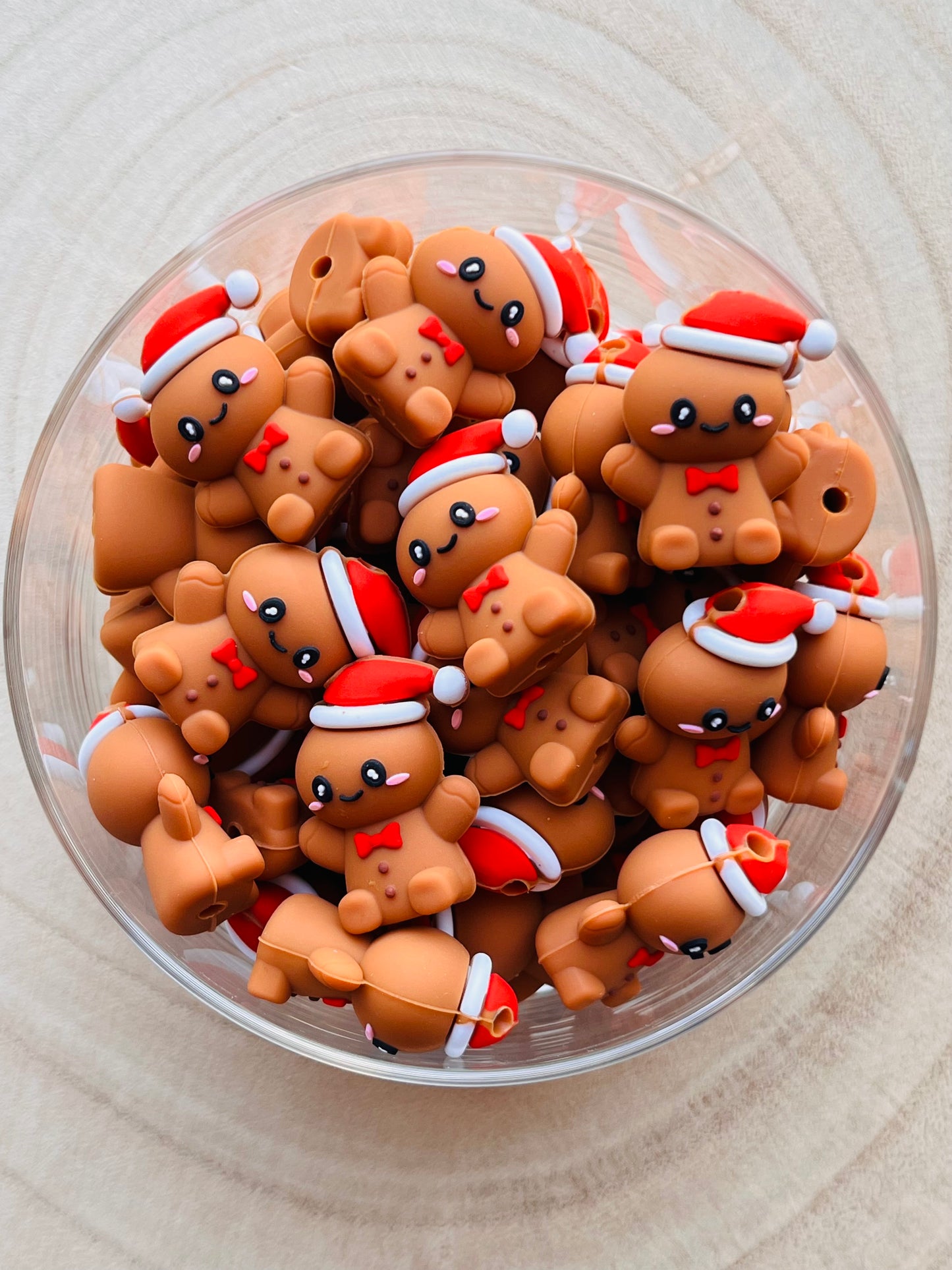 Perle Silicone Bonhomme Pain d'Épice 🎅🏽