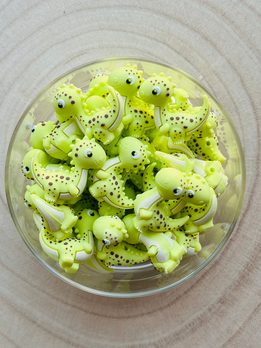 Perle Silicone Dinosaure 🦖🟢