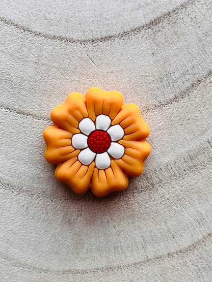 Perle Silicone Fleur Orange