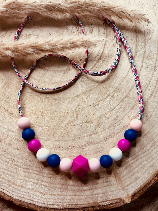 Collier d'allaitement liberty rose