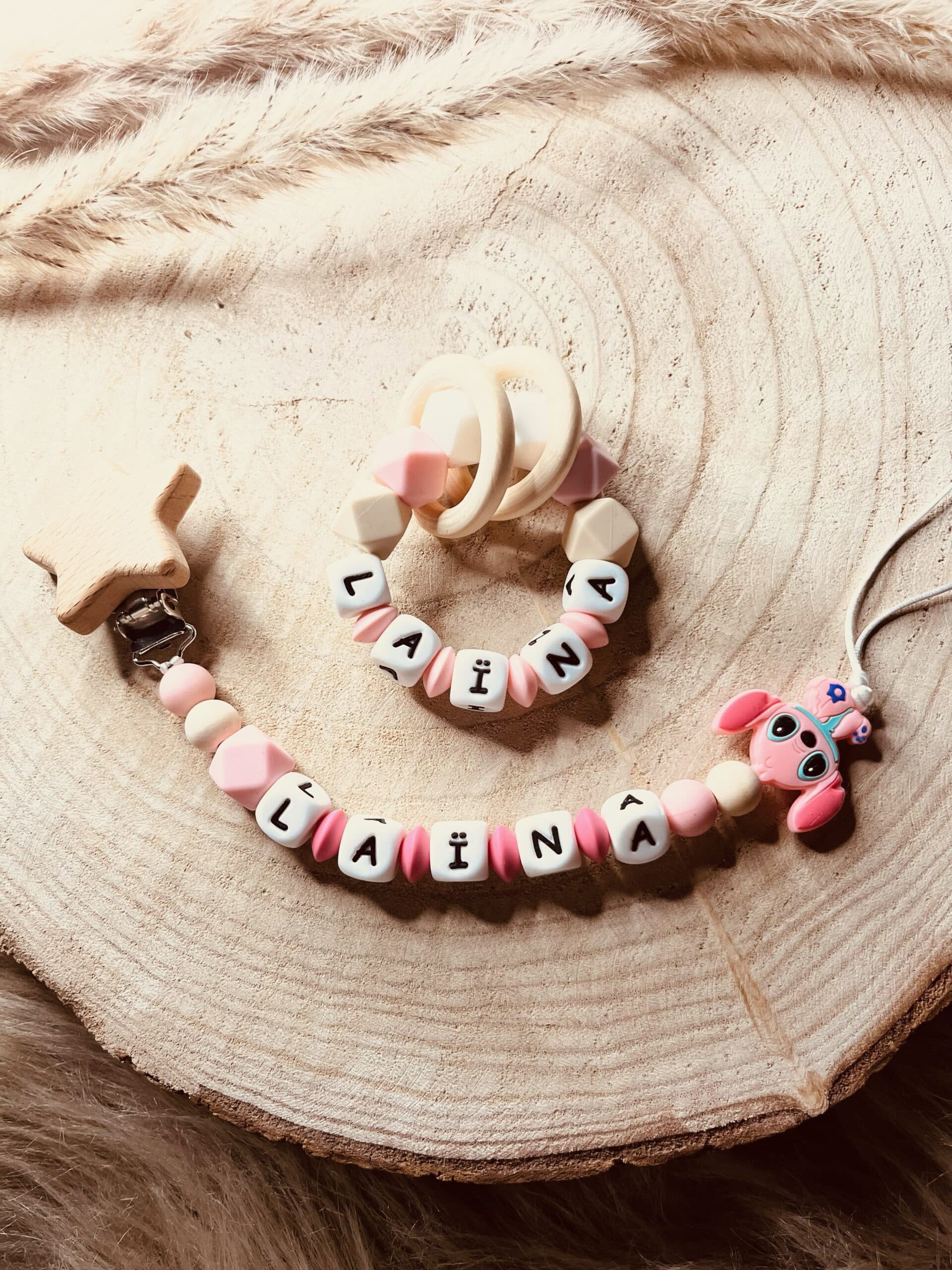 Coffret de naissance Rose Stitch Personnalisable | Babanono