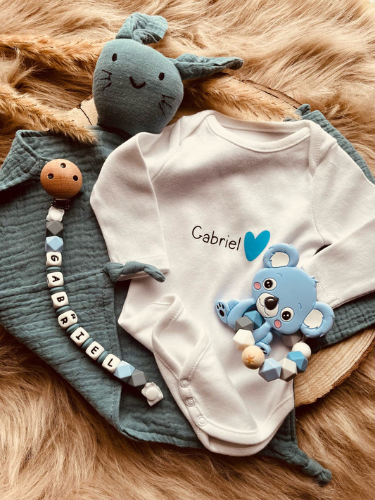 coffret naissance personnalisé doudou bleu