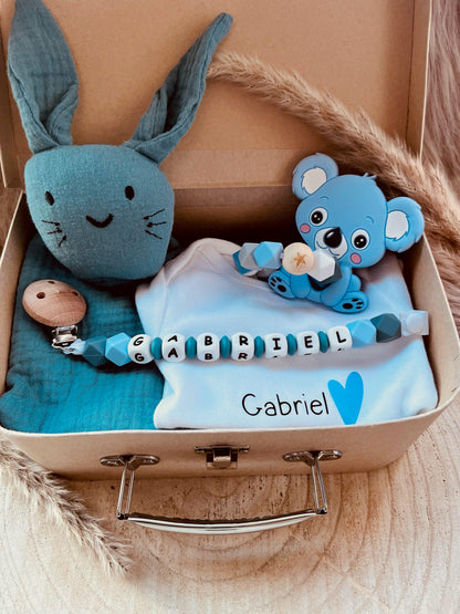 coffret naissance personnalisé bleu