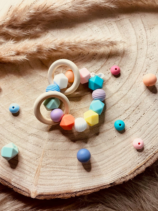 anneau de dentition multicolore