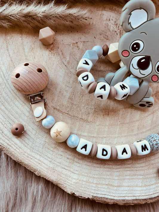 Koala gray personalized baby box