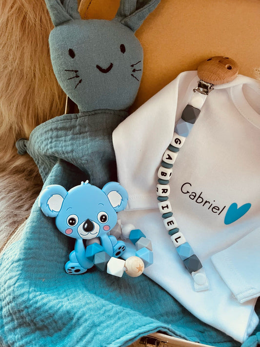 coffret naissance personnalisé bleu