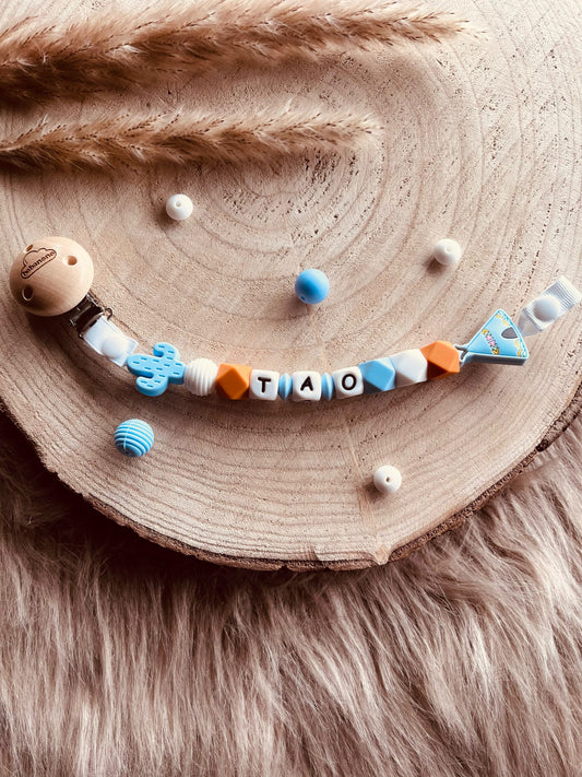 Personalized tippie blue pacifier