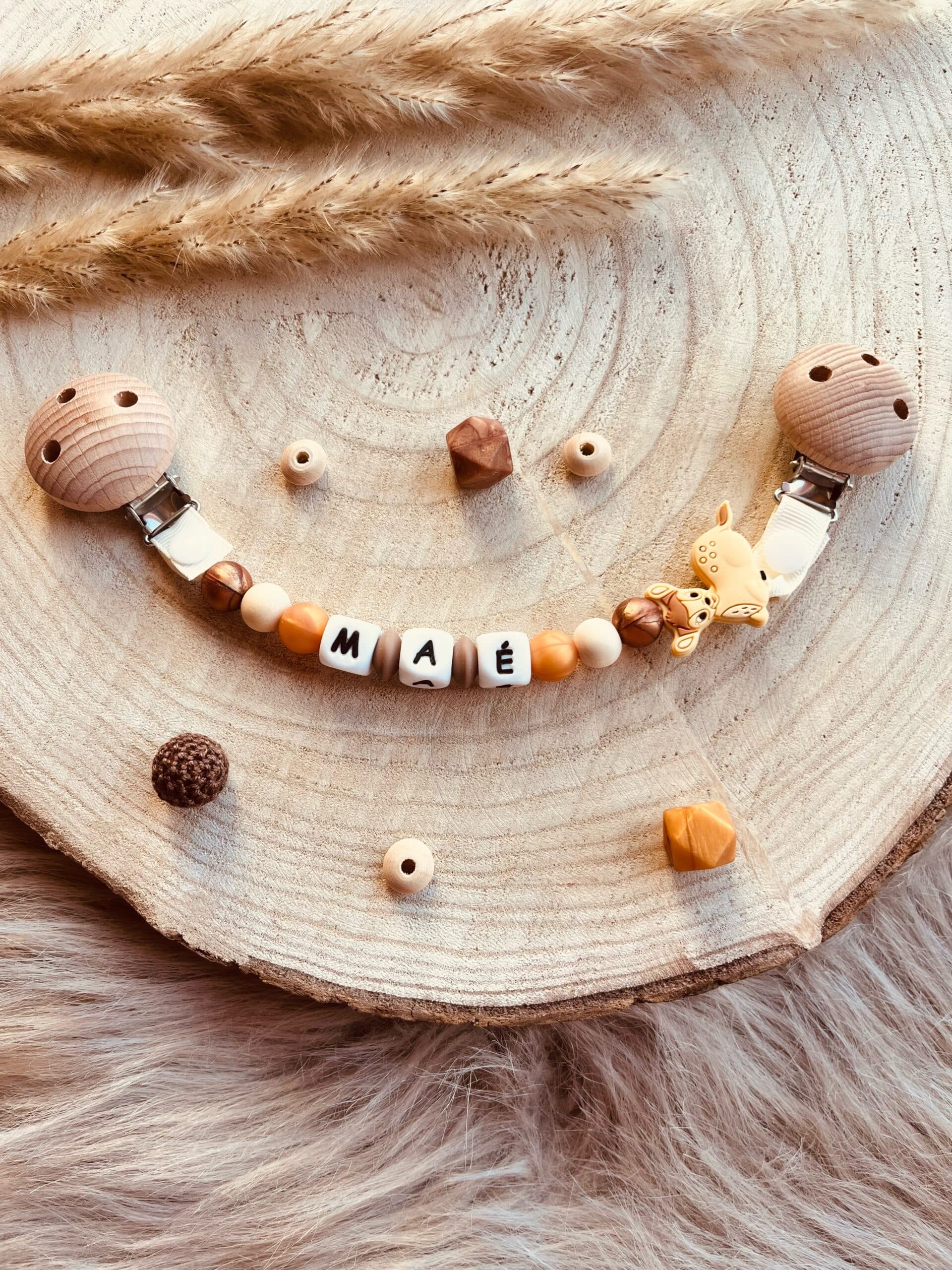 Attache doudou Bambi à Personnaliser | Babanono