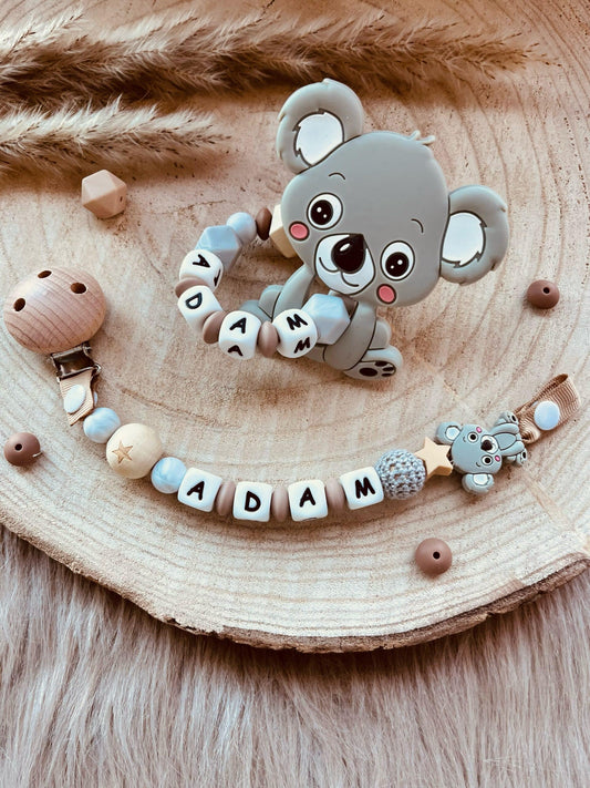 Koala gray personalized baby box