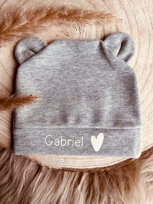 Bonnet personnalisé gris