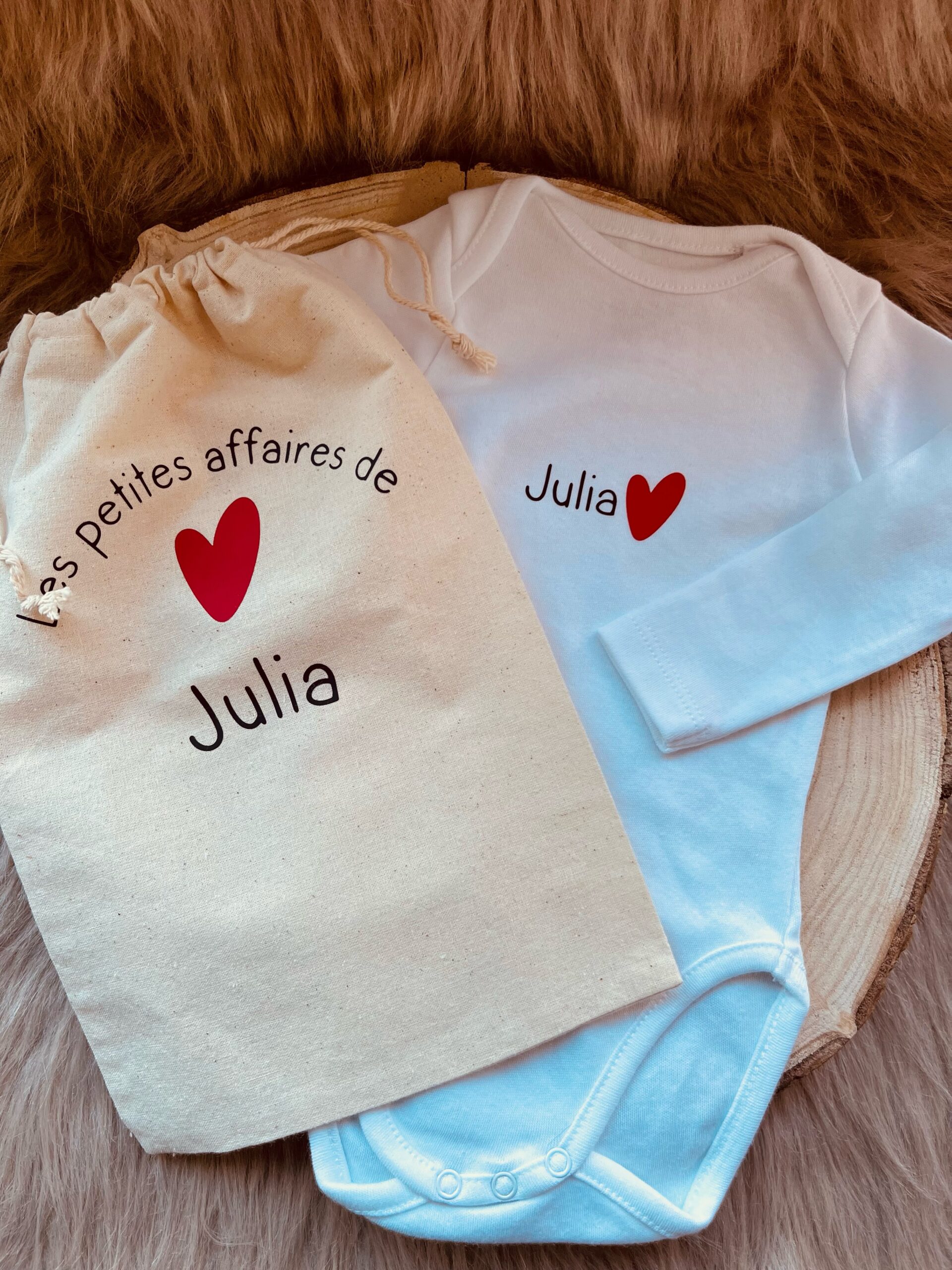 valise de naissance rouge personnalisé