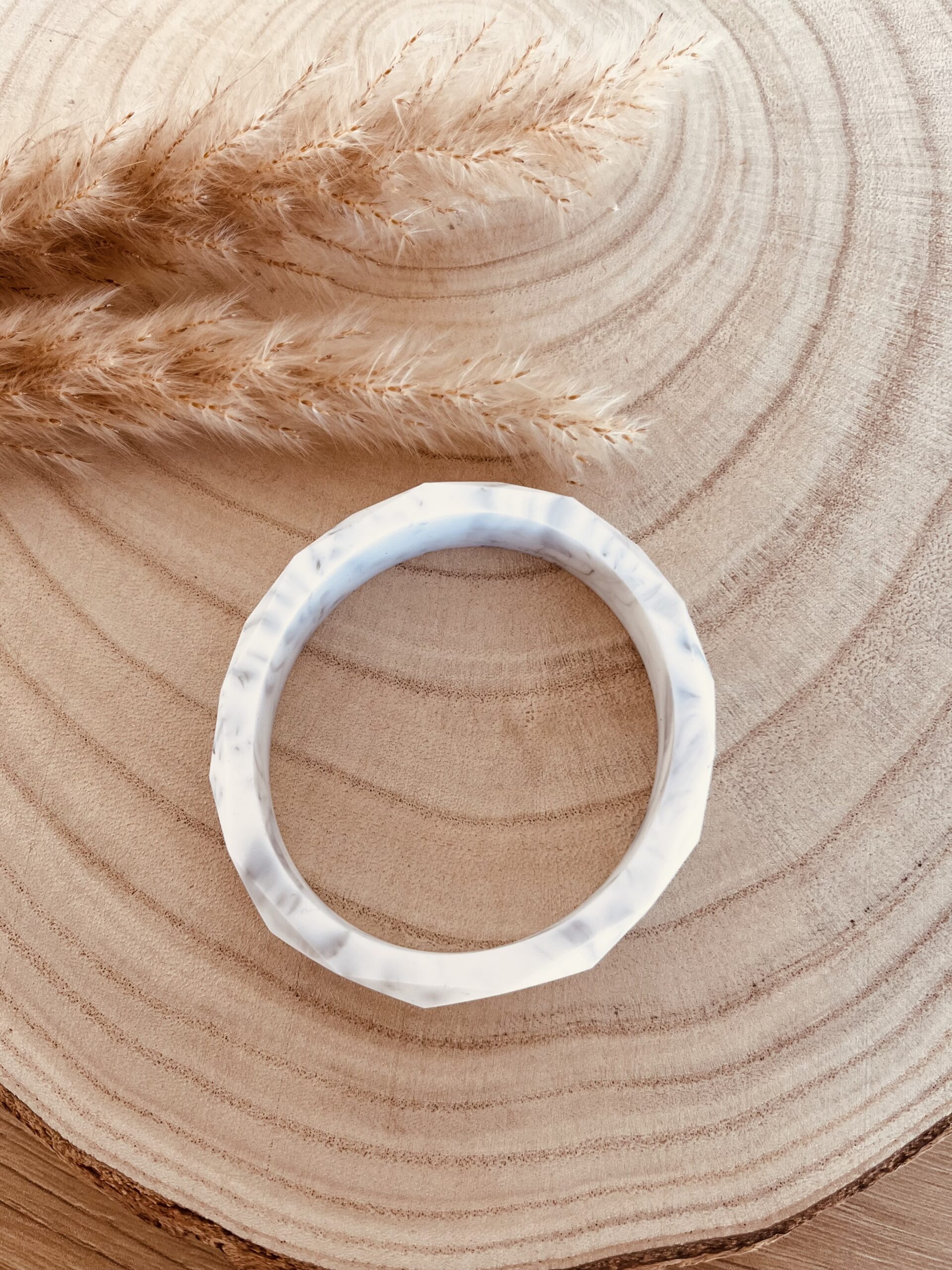 Bracelet d'allaitement marbre blanc