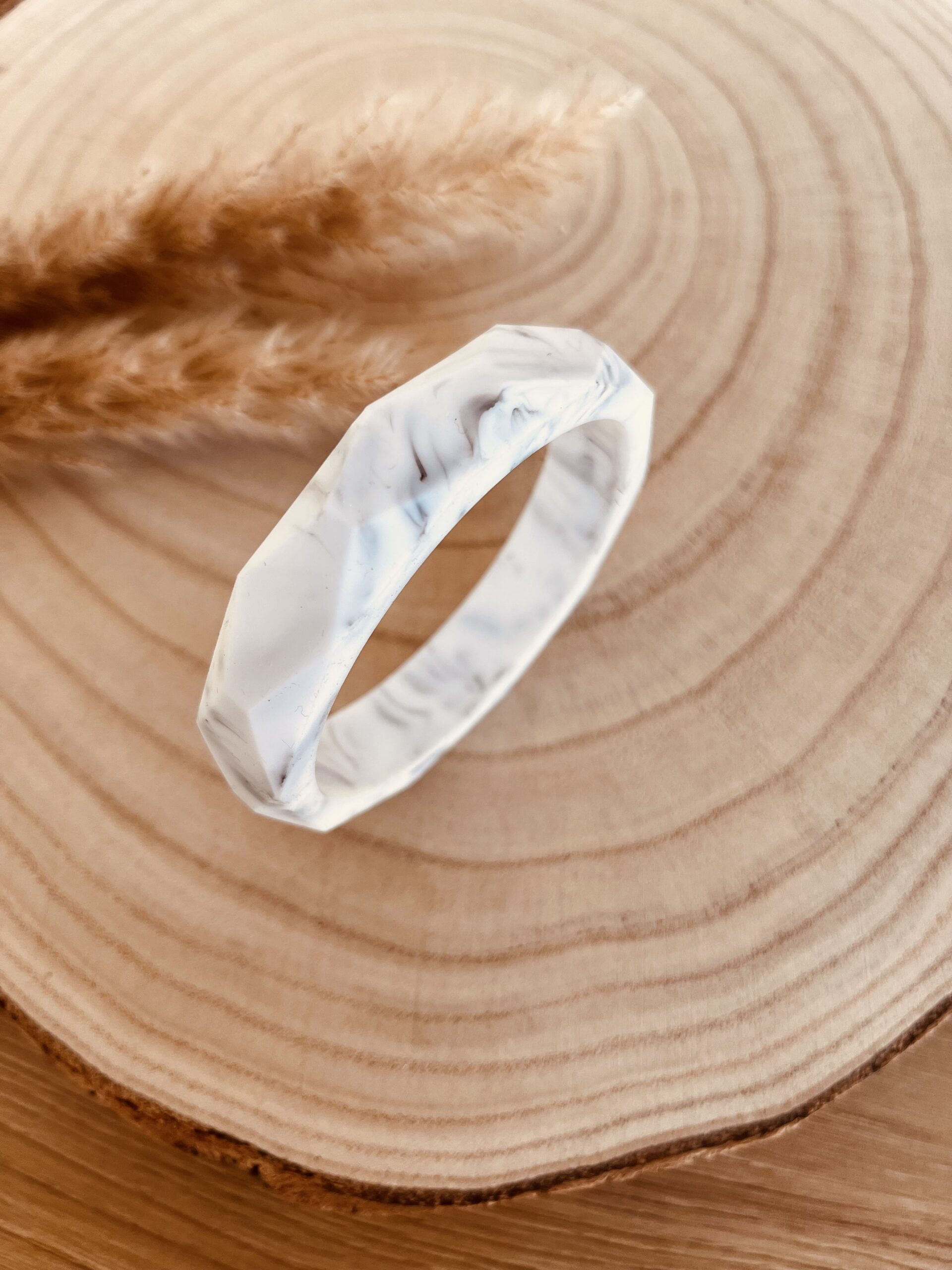 Bracciale da allattamento in marmo bianco