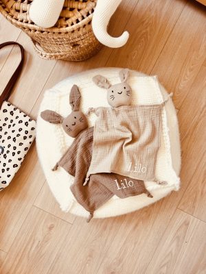 Kuscheltuch aus Baumwollgaze Kaninchen